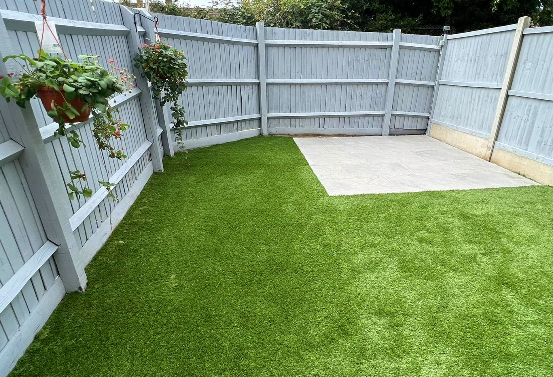 Artificial grass installation in Essex