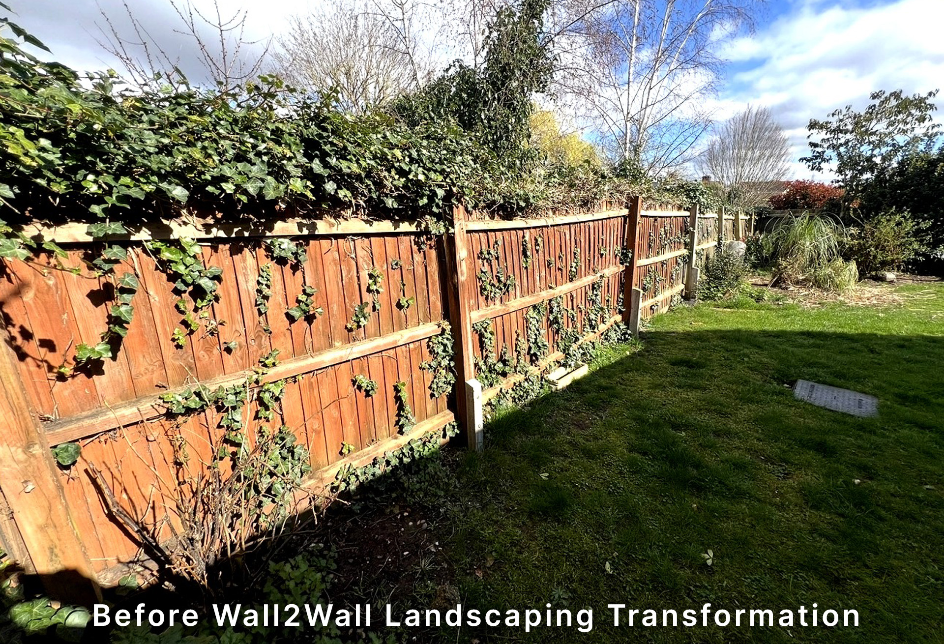 Before: Old worn timber fence in Chelmsford