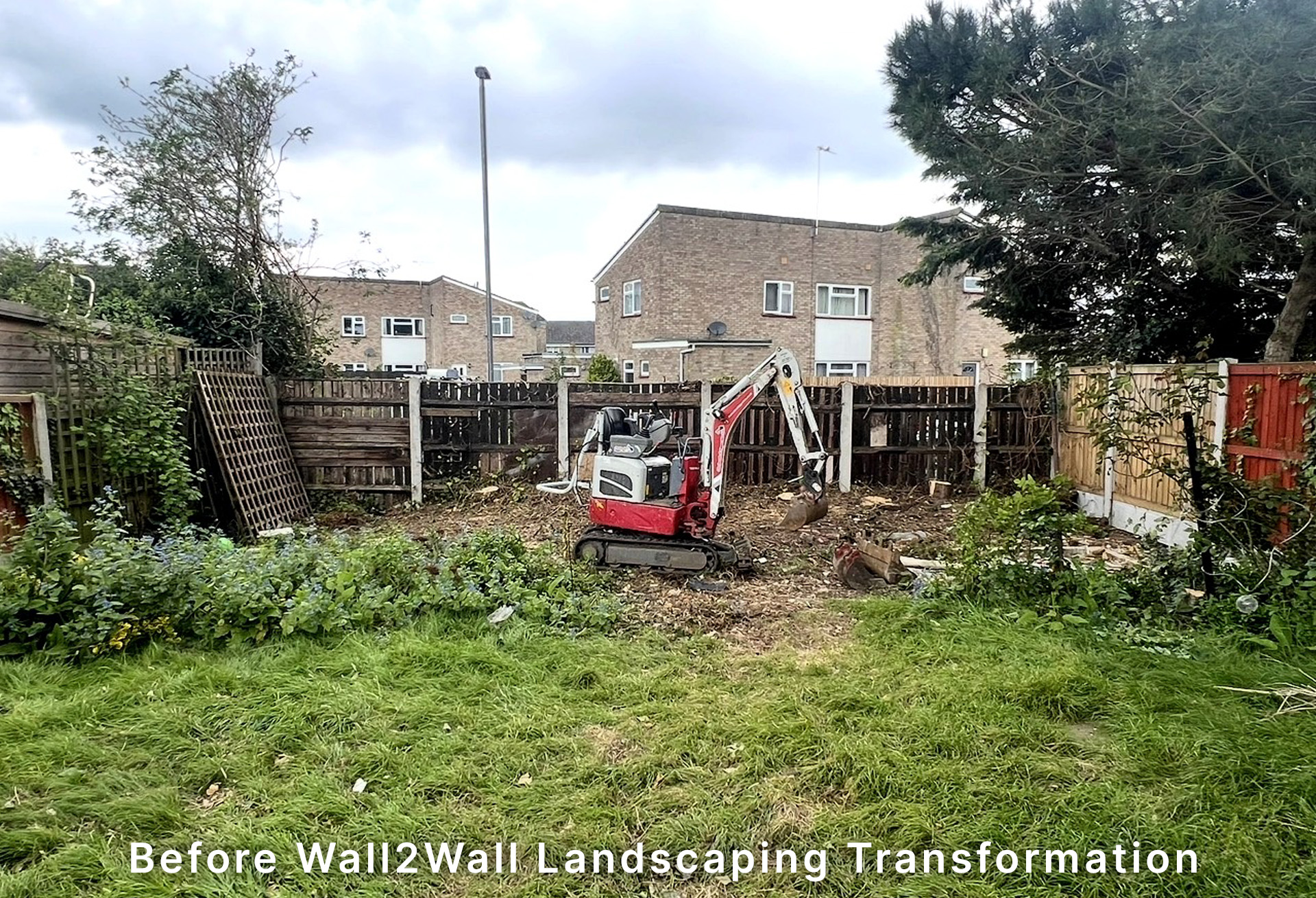 After: New fencing, patio and summer house base in Witham