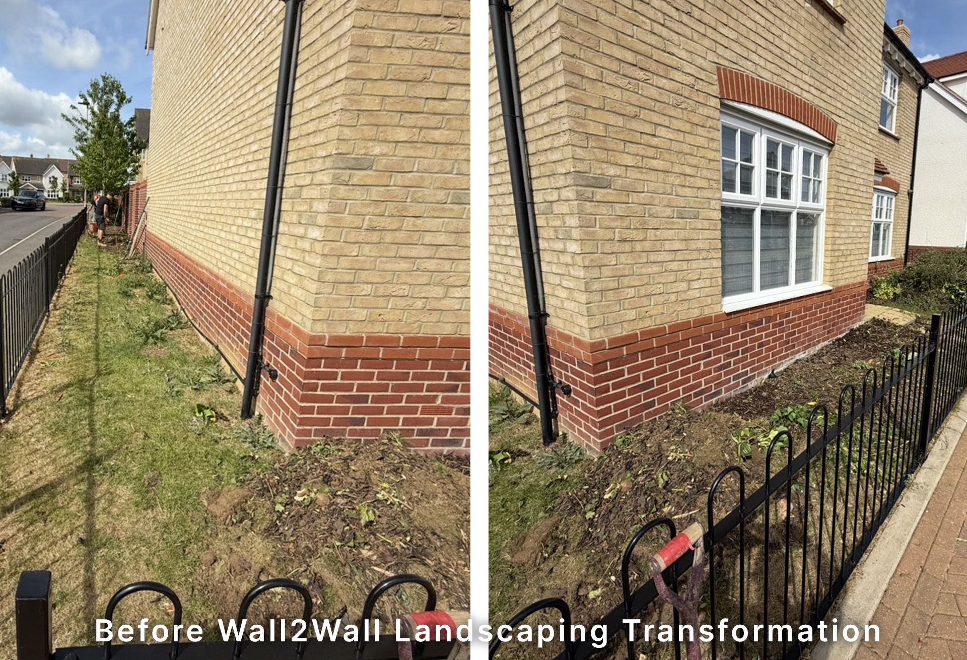 Before: Garden in Witham before porcelain patio installation