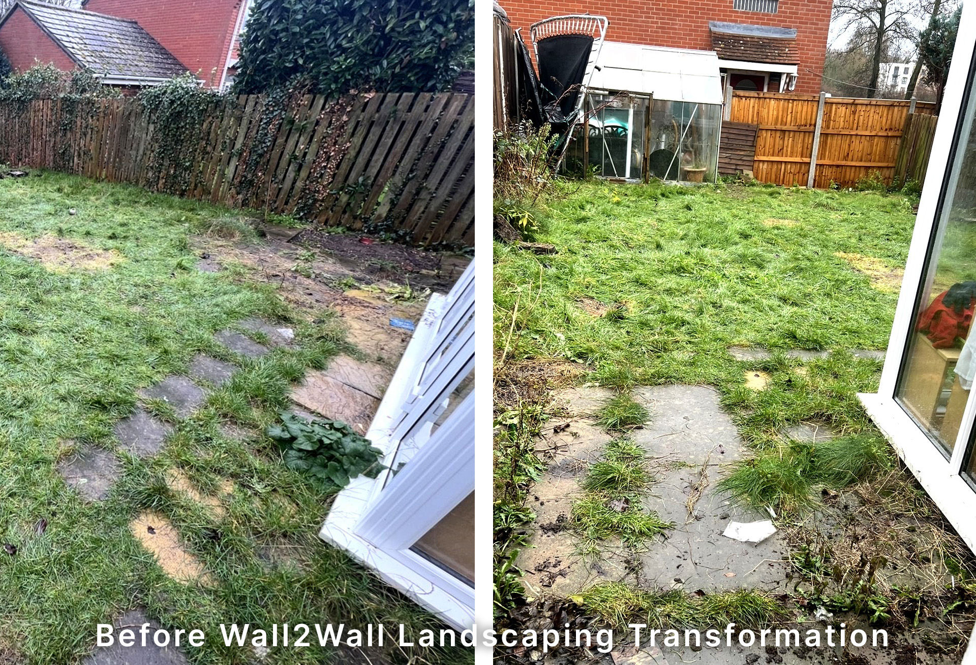 Before: Garden in Witham before porcelain patio