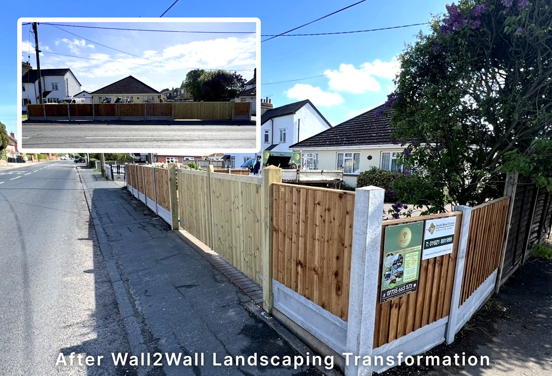 After: New timber fencing and gate installed in Tiptree