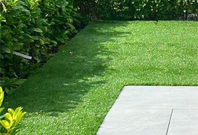 Artificial grass in Essex garden
